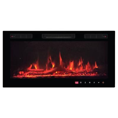 China Hotel 36 INCH WALL MOUNTED FIREPLACE WITH 10 FLAME COLOR WIFI CONTROL and BLUE TOOTH SPEAKER for sale