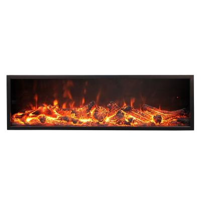 China Contemporary Type Fireplace Landscape Electric Fireplace Inserted Integrated Wall Mounted Type Fixed Electric Flame No Heating for sale