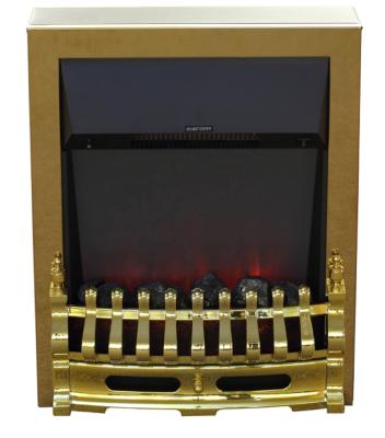 China Traditional Electric Fireplace Insert Electric Heater Flame Effect Flame Effect For Mantel Gold Trim Version for sale