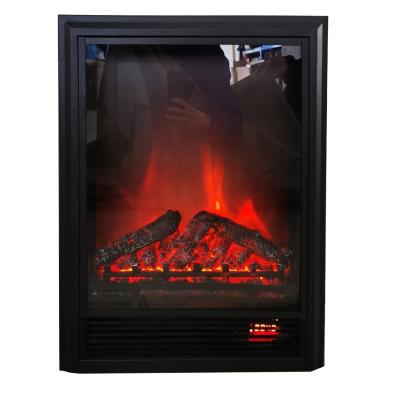 China Contemporary Electric Fireplace Insert Electric Heater Flame Effect For Mantel Black Trim Version Vertical Built-in Type for sale