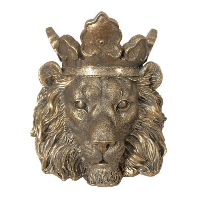 China Lion Head Flower Pot Garden Animal Head Decoration MgO Polystone Polyresin Planter Resin Home Decoration DW-SC-2021001 for sale