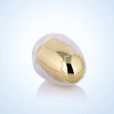 China Luxury Cosmetics 15g Grams Gem Jar Cosmetic Packaging Egg Shaped Cream Container Plastic Jar for sale