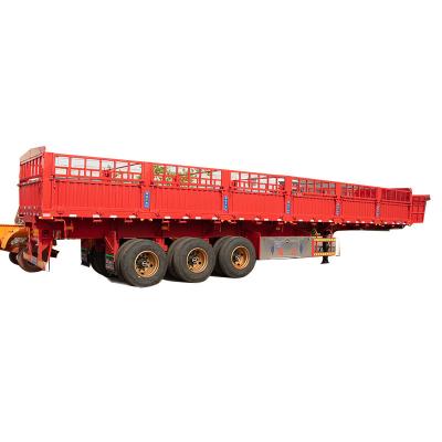 China China 3 Axle Side Wall Barrier Cargo Semi Trailer Livestock Animal Cattle Truck Trailer Transport for sale