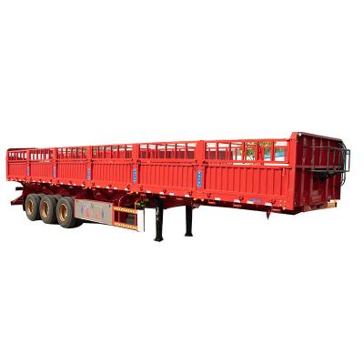 China Cargo Semi Trailer 4 Axles Semi Trailer Truck Trailers Used Truck Side Wall Trailer for sale