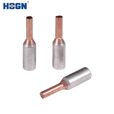 China Wire Connecting Type HOGN DTLP Copper And Aluminum DLTP-10 Bimetallic Pin Lug Connecting Wire for sale