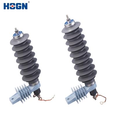 China HOGN Polymeric HousedMetal-Oxide Surge Arrester Without Leak Current Gaps KA 10 Rated (Export) 24 KV YH10W for sale