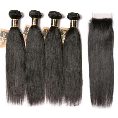 China Soft Remy Hair Bundles Wholesale Silky Straight Double Wave Weft With Closure 8-28inch Cuticle Aligned Original Brazilian Raw Virgin Hair Human for sale