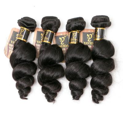 China Loose Wave Loose Wave Bundles Peruvian Hair Bundles Natural Color Virgin Hair Weave 4 Bundles for sale