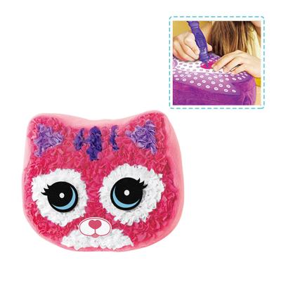 China DIY Cozy Pillow Learning Fun Color Plush Craft Funny Cat DIY Cozy Pillow Creative Craft Kits For Kids for sale