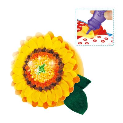 China Educational Handmade Pillow Mosaic Fabric DIY Craft Arts Kid Toys Creative Stuffed Sunflower Pillow Mosaic Fabric for sale