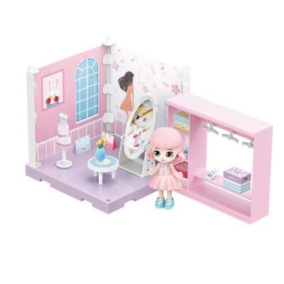 China 2022 Hot Sale New Product Dollhouse Miniatures Doll House Toys For Indoor Children Girls Miniature Dollhouse And Princess Room Doll Plastic Play for sale