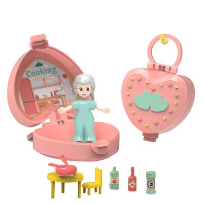 China Kitchen Toy Accessories Children Kitchen Toy Accessories Plastic Pretend Play With Miniature Furniture Cooking Scene for sale