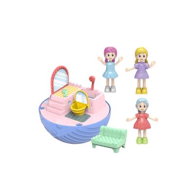 China Miniature Girls Doll Room Shower Bath Room Furniture Toys For Girls Doll Room Plastic Sofa Toilet Furniture for sale