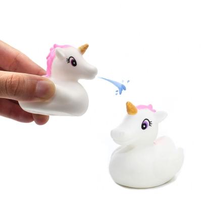 China Cognitive Floating Baby Unicorn Plastic Animal Water Toys PVC Squeeze Kids Toys Water Squirt Bath Toy for sale