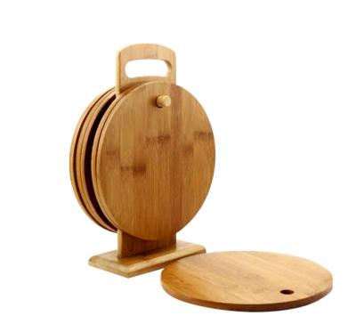 China Viable set of 6 bamboo chopping board multifunctional bamboo chopping board set for sale