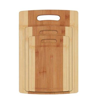 China Sustainable Bamboo Cutting Board Set with Groove (3-Pcs) - Premium Quality Organic Wood Cutting Board for sale