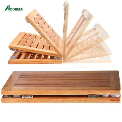 China Addreen Sustainable Hot Selling Natural Healthy High Quality Cheap Single Floor Bamboo Bath Mat for sale