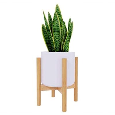 China Addreen Sustainable Mid Century Bamboo Wood Corner and Bamboo Plant Stands Home Decor Indoor Outdoor for sale