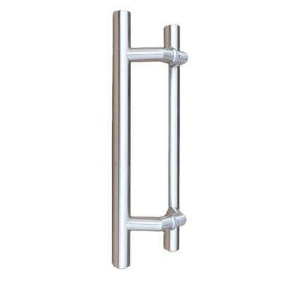 China Popular Anti-Corrosion Easy Installation H Shape Stainless Steel Gig Door Pull Handle Hotel Glass Door Pull Handle Sliding Exterior Door Handle for sale