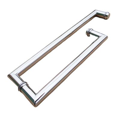 China Hot Sale Easy Installation Stainless Steel Hotel Bathroom Pull And Push Railing Glass Door Back To Pull Handle Bathroom Back Sliding Glass Door for sale