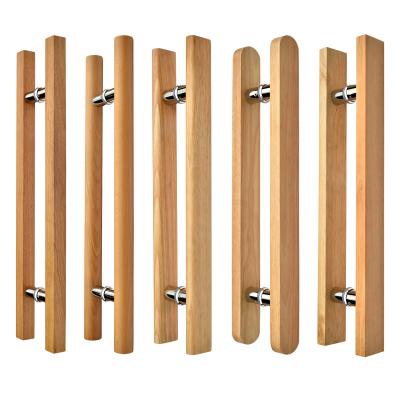 China Easy Installation Elegant Pull Solid Wood Door Handle Glass Wood Door Handles Environmental Sliding Door Handles for sale