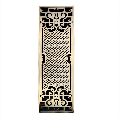 China Modern Amazing Gold Plated Exterior Decorative Aluminum Carved Wall Panels CNC Screens for sale