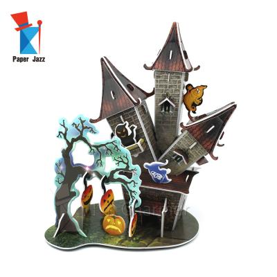 China Cartoon Toy Seasonal Gift For Kids, 3D Puzzle Halloween Building House for sale