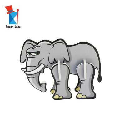 China Promotional Kids Gift 3D Foam Jigsaw Animal Puzzle Paper Animal Game Kids Toy Education Game Paper Clever JAZZ 14*14CM for sale