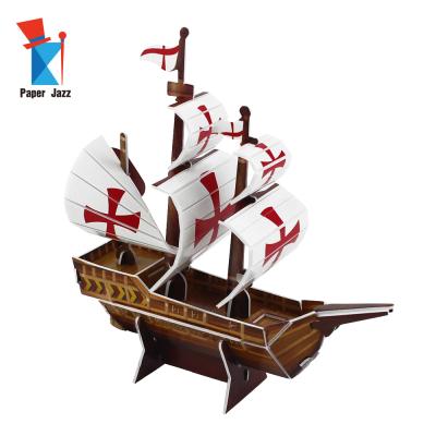 China Toy Custom Jigsaw Puzzles Cartoon Ships 3D Model Foam Puzzles for sale