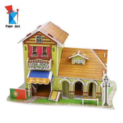 China Come Into The World Flat Architecture Portuguese Cottage DIY Foam Toys Children Education for sale