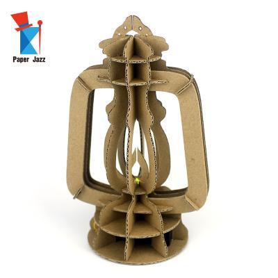 China DIY TOY Home Decoration, DIY Desk Lamp, Antique LED Cardboard Lantern for sale