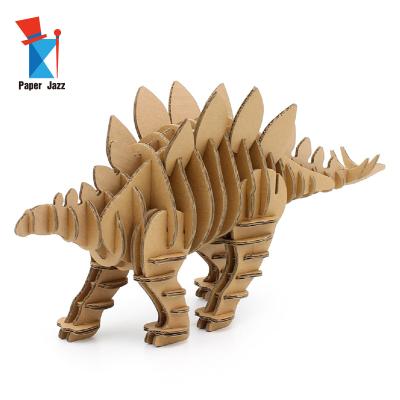 China Cartoon Toy 3D Cardboard Puzzle Stegosaurus For Home Decoration for sale