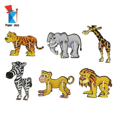 China Promotional Jigsaw Puzzle Children Education Toys Mini Jigsaw Puzzle Paper Animal Game Cartoon Puzze for sale