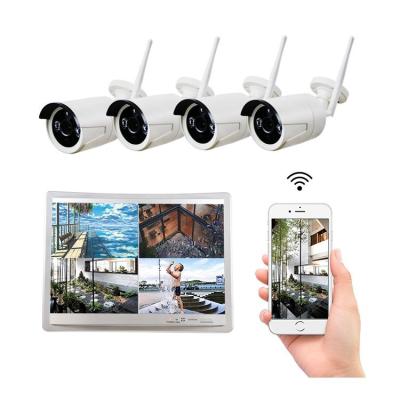 China 4ch Motion Detection Security Screen Supporting 12.5 Inch LCD Monir 3MP 5MP Wireless wifi NVR Kit Camera IP Security CCTV Camera System for sale