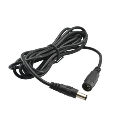 China Black Consumer Electronics DC 12V 5 Meter 5.5*2.1mm Extension Power Cable For CCTV Cameras for sale