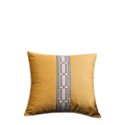 China High Quality Artificial Jacquard Cashmere Fabric 55X55cm Sofa Cushion Cover Yellow Green 30x50cm 45X45cm 50X50cm for sale