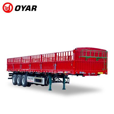 China New Arrival 3 Axles 34 Ton Side Tipper Tipping Dump Trailer Truck Trailer Jump Trailer Semi Trailer for sale