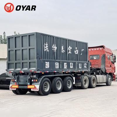 China Truck Trailer 3 Axles 4 Axles Hydraulic Rear Dump Dump Semi Trailer For Sale for sale