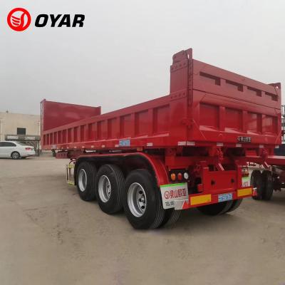 China Truck Trailer China Most Popular 3 4 Axle 40/45 CBM Hydraulic Truck Semi Dnd Dump Trailer for sale