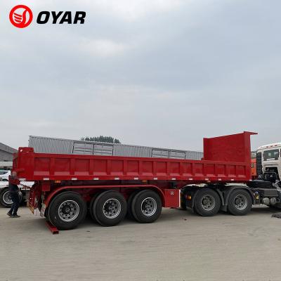 China China Factory 3 Axles 40 Ton Rear Dump Dump Cargo Semi Trailer Truck Trailer Truck for sale