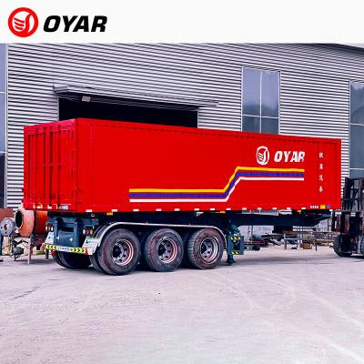 China Good Quality 40 Ton 3 Axles 40 CBM Truck Trailer Box Van Trailer Closed Dry Van Semi Trailer For Sale for sale