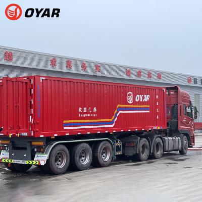 China Dry Van Type Closed Box Semi 3axle 45ft 53ft Trailer Truck Trailer High Quality for sale