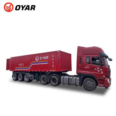 China Truck Trailer Factory Directly Supply 40 50 Ton 40ft Tri Axle Closed Box Cargo Truck Semi Trailer for sale