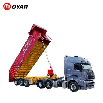 China Dry Truck Trailer 40ft 60ft 3 4 Axles 60 CBM Cargo Transport Van Type Box Semi Trailer for sale