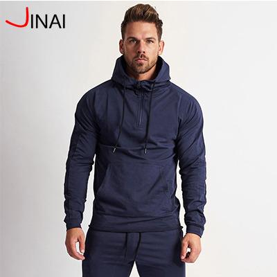 China Custom Men's Zipper White Hoodies And Sweatshirts Gym Activewear Breathable Gym Fitness Sportswear Breathable Hoodies And Sweatshirts for sale