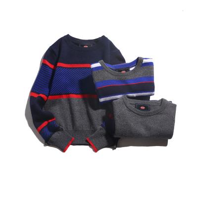 China High Quality Anti Shrink Boys Fashion Kids Handcrafted Striped Anti Shrink Sweater Designs For Kids for sale