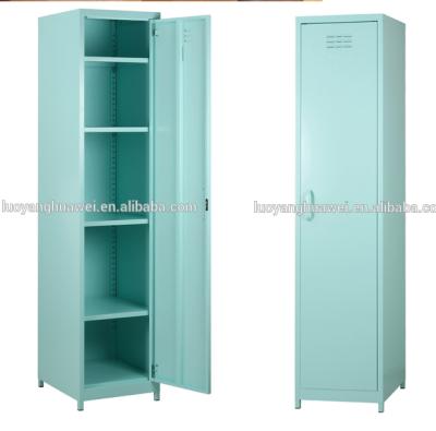 China Durable And Easy Clean Bedroom Kids Wardrobes One Door Kids Small Steel Locker for sale