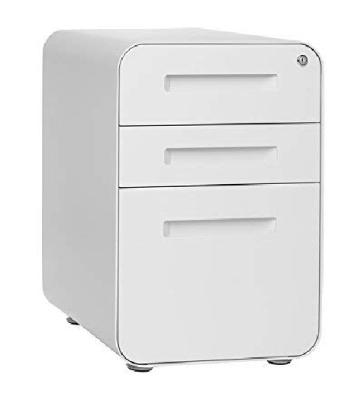 China Assembled Steel Round Corner 3 Drawer Pedestal Mobile File Cabinet for sale