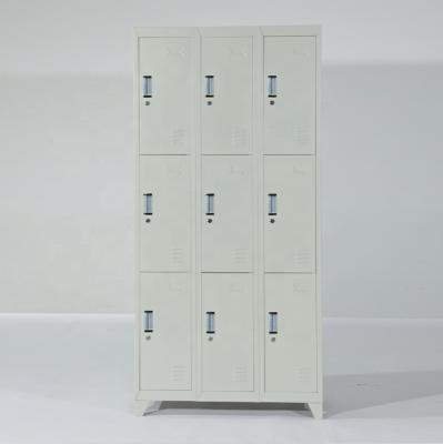 China Knock Down School Luggage 9 Door Small Locker Hot Sale Customized Steel Locker for sale