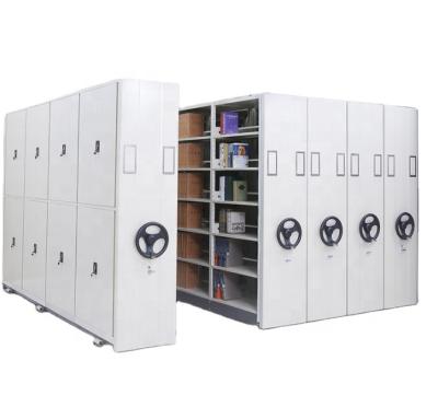 China Compact Mobile Mass Metal Shelving System For Mobile Steel File Binder Shelf for sale